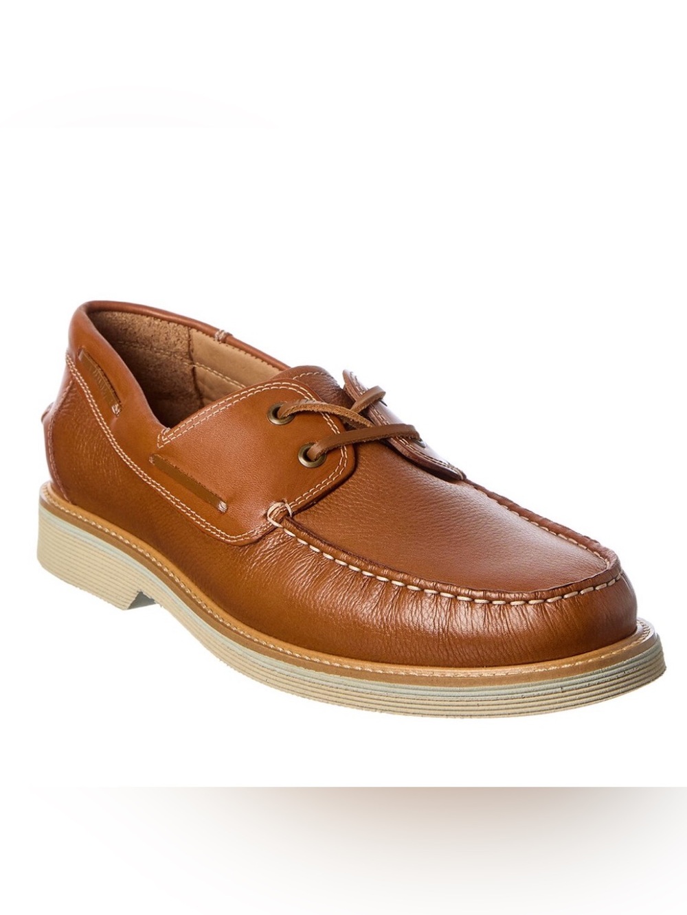 Donald Pliner Fostertc Leather Boat Shoe whiskey tumbled calf size 12 men's